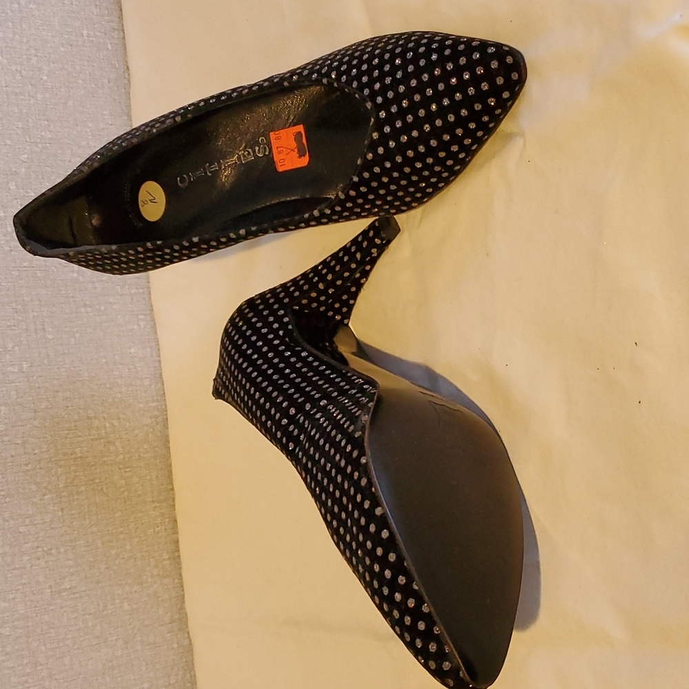 Dress Black velvet and silver sparkles